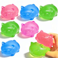 Cat Shaped Mochi Squishy Stress Relief Toy, Soft Fidget Squeeze Toy for Kids & Adults