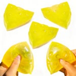 Transparent Cheese Fidget Toy – Soft TPU Squeeze Relief Ball